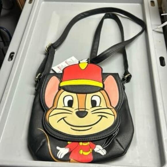 NWT Disney Parks Loungefly Dumbo Timothy Mouse Crossbody Shoulder Bag Purse - Picture 14 of 15